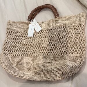Tan Woven Tote/beach bag